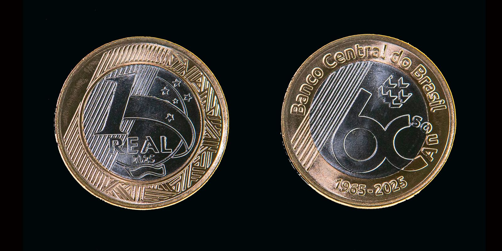 Moeda comemorativa de R$ 1 pelos 60 anos do Banco Central já está em circulação