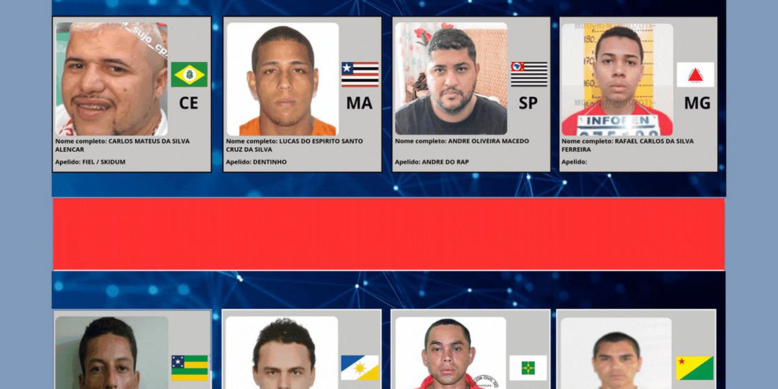 Justiça lança site nacional com lista dos 216 foragidos mais procurados do país