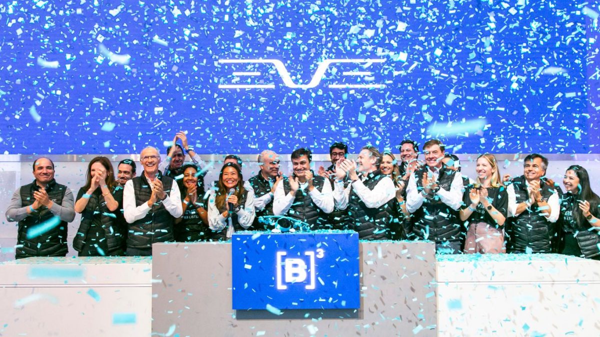 Eve entra na listagem na B3 e obtém R$ 200 milhões do BNDES para programa eVTOL