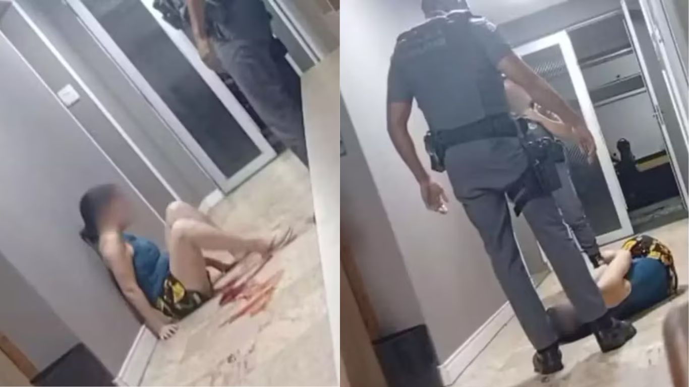 PM afasta policial que chutou rosto de mulher em abordagem em São Vicente, no litoral de SP