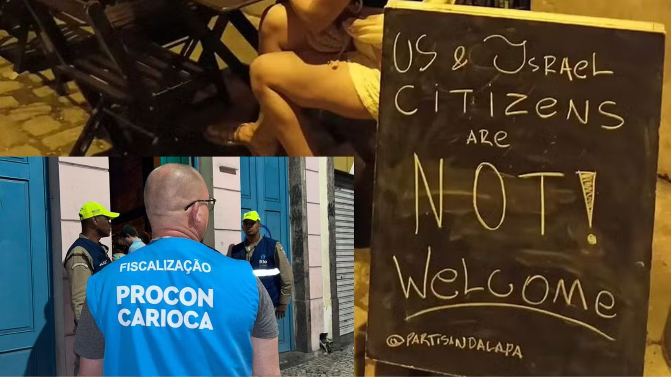 Bar é multado no Rio por placa contra americanos e israelenses